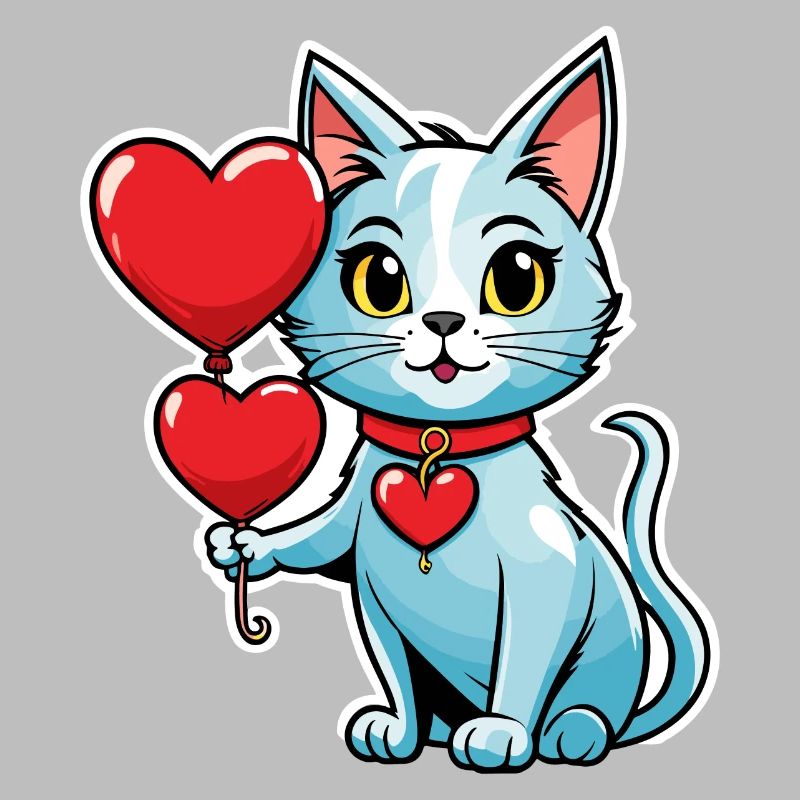 Coeur de chat - Saint-Valentin