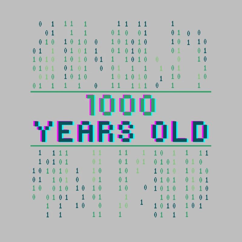 8th Birthday 8 Years Old Binary Code Computer Science