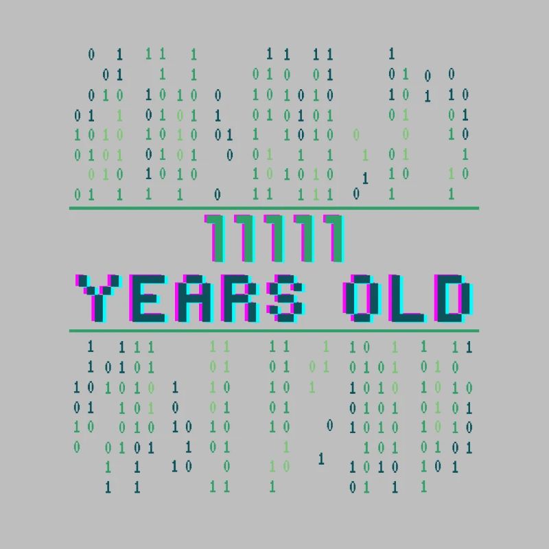 31ème anniversaire 31 ans Code binaire Informatique