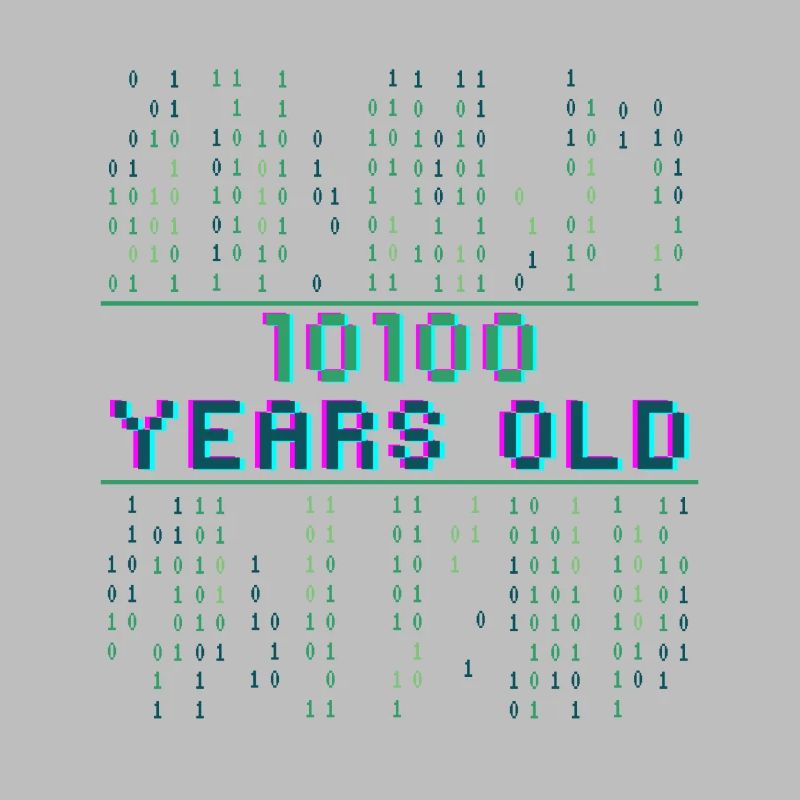 20e anniversaire 20 ans Code binaire Informatique