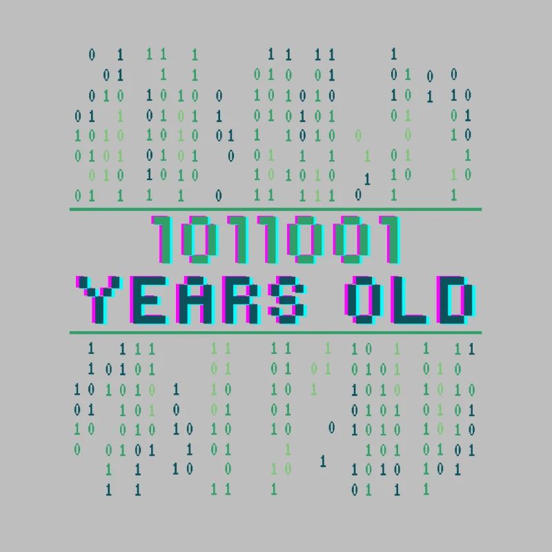 89. Geburtstag 89 Jahre alt Binärcode Coder