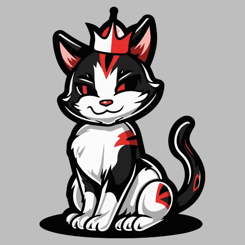 Katze Comic Krone