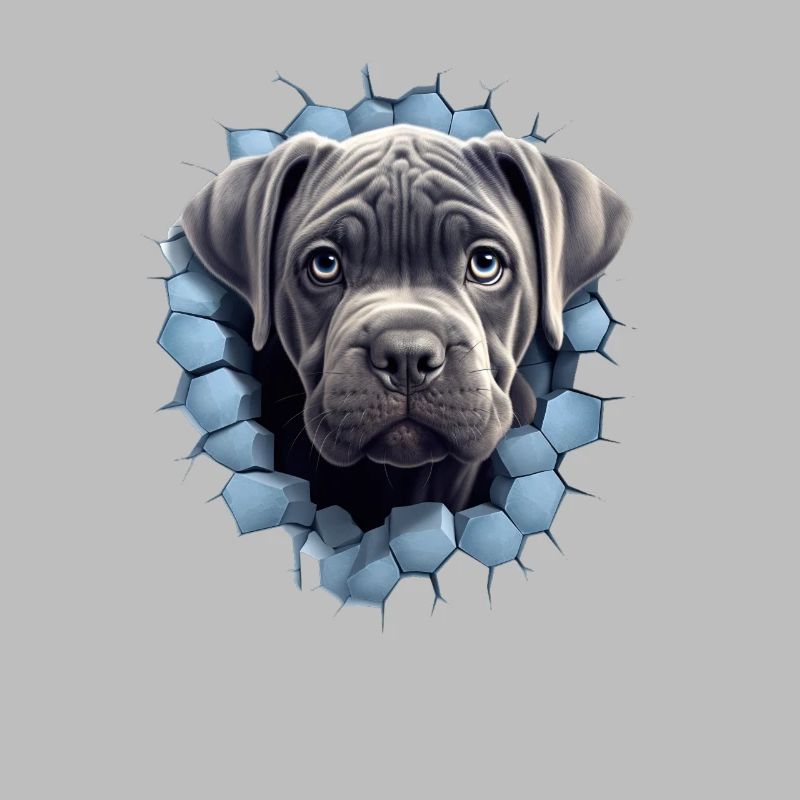 Cane Corso durch die Wand für einen Cane Corso