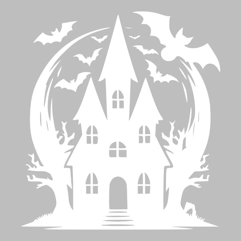 Eerie Magic Bat Haunted House Halloween