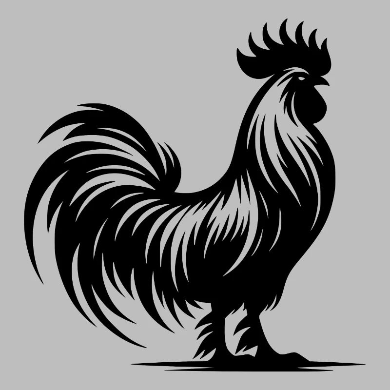 Eleganter Rassehahn mit großem Kamm