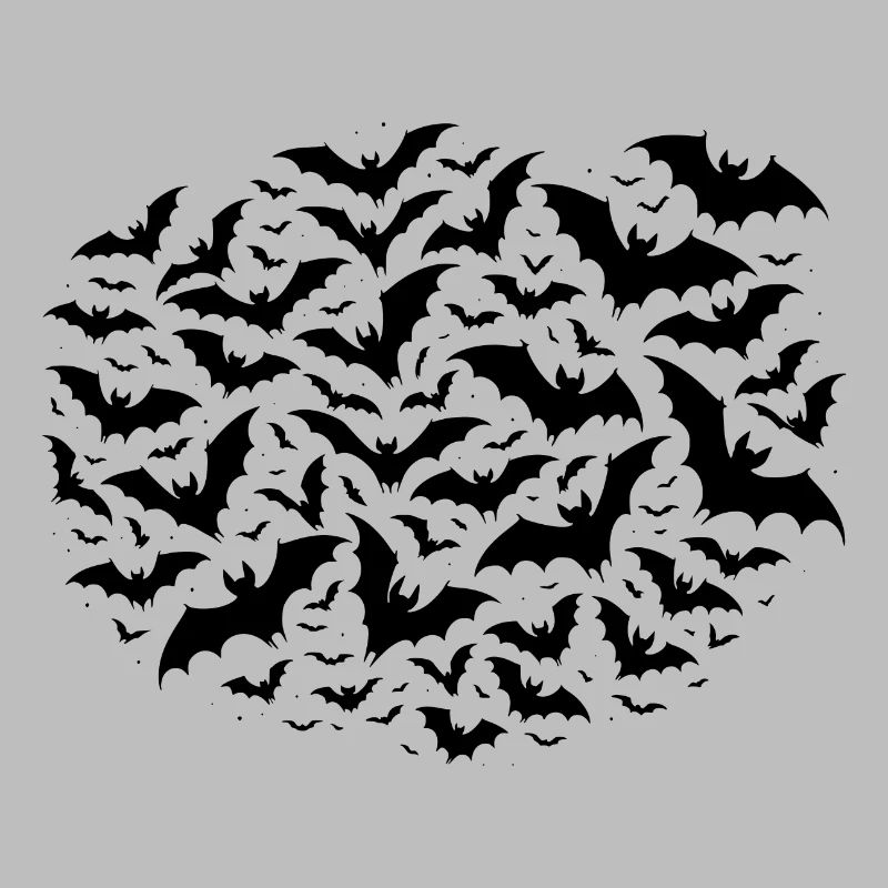 Énorme essaim volant de chauves-souris