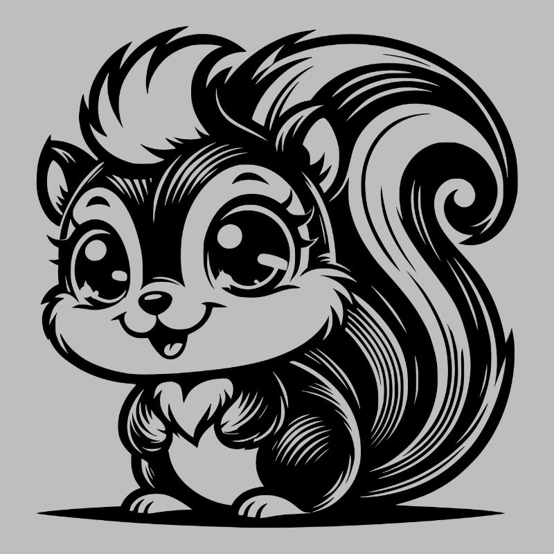 Goldig lächelndes Eichhörnchen mit riesigen Augen