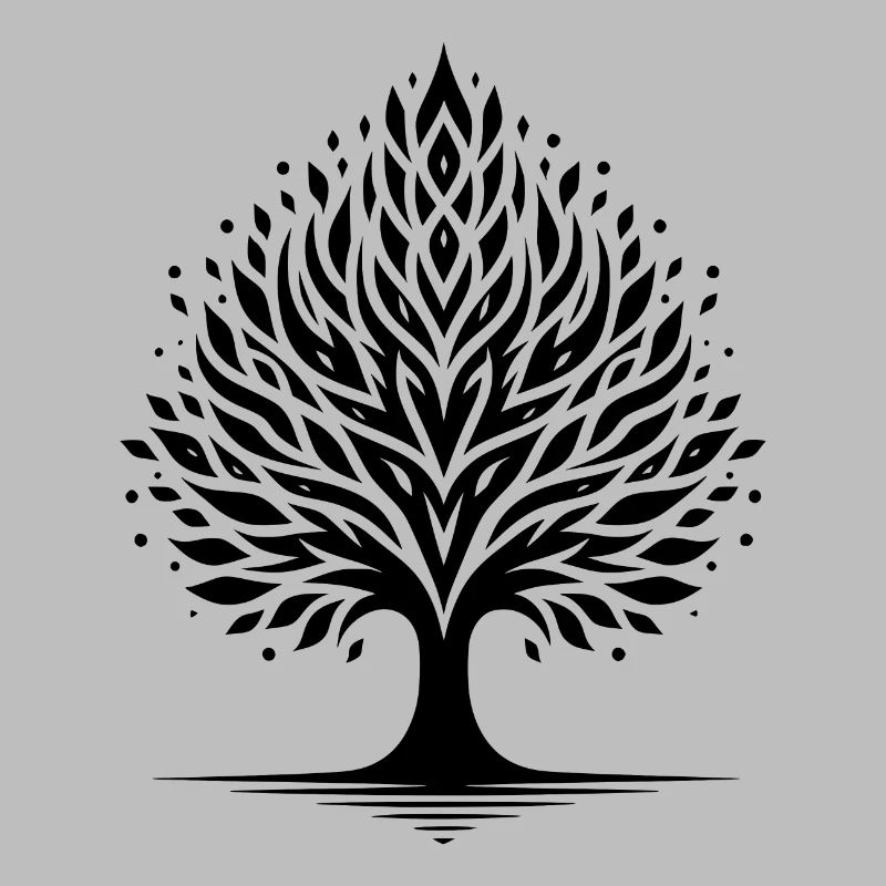 Abstrakter Baum als spirituelles Ornament