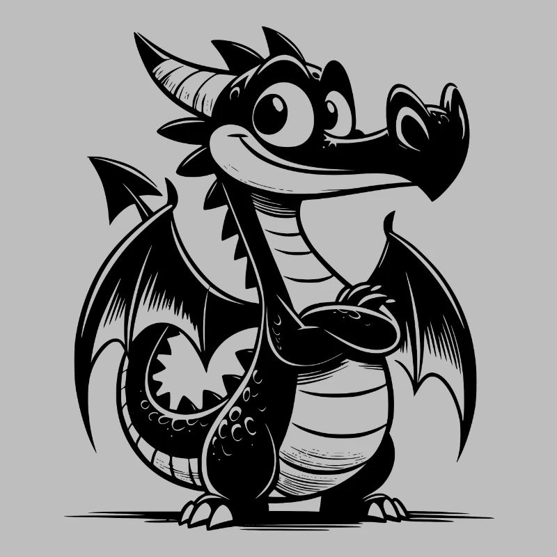 Drôle d’enfants Dragon avec de grandes ailes