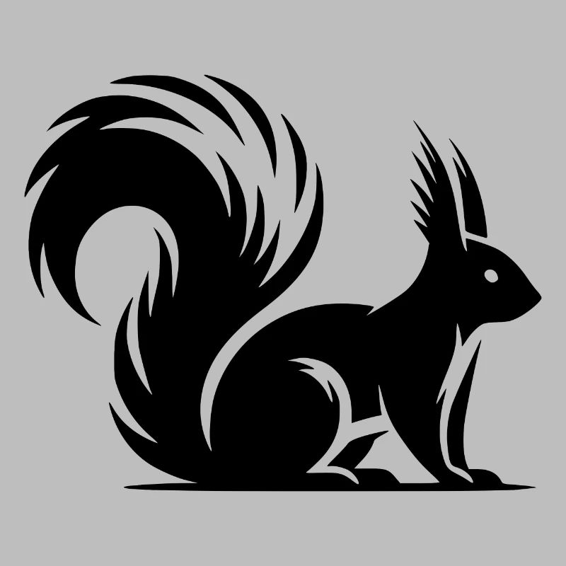 Wild Cute Squirrel Kids Drawing