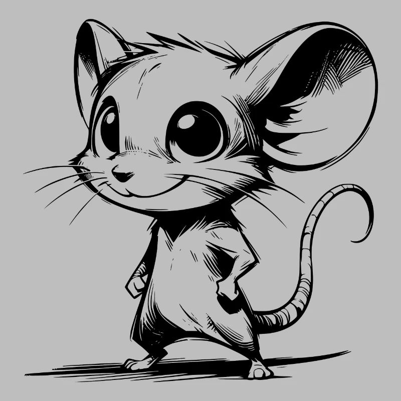 Witzige Baby Kinder Maus Cartoon Style