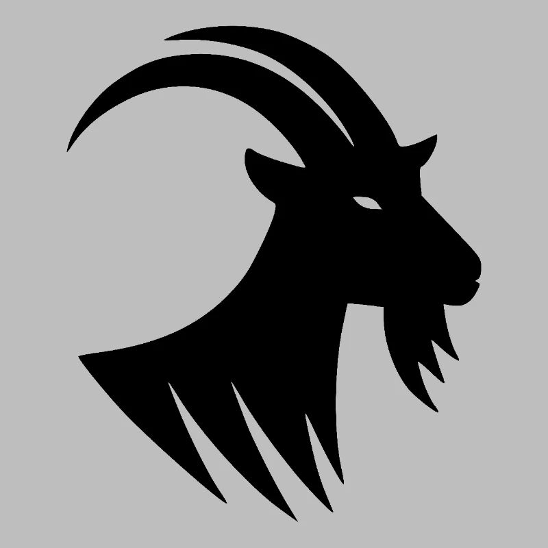 Portrait de silhouette de chèvre avec des cornes