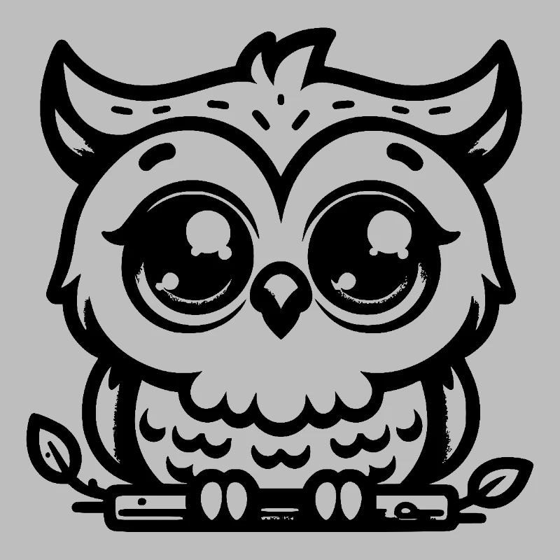 Verspieltes süße Eulen Design mit großen Augen