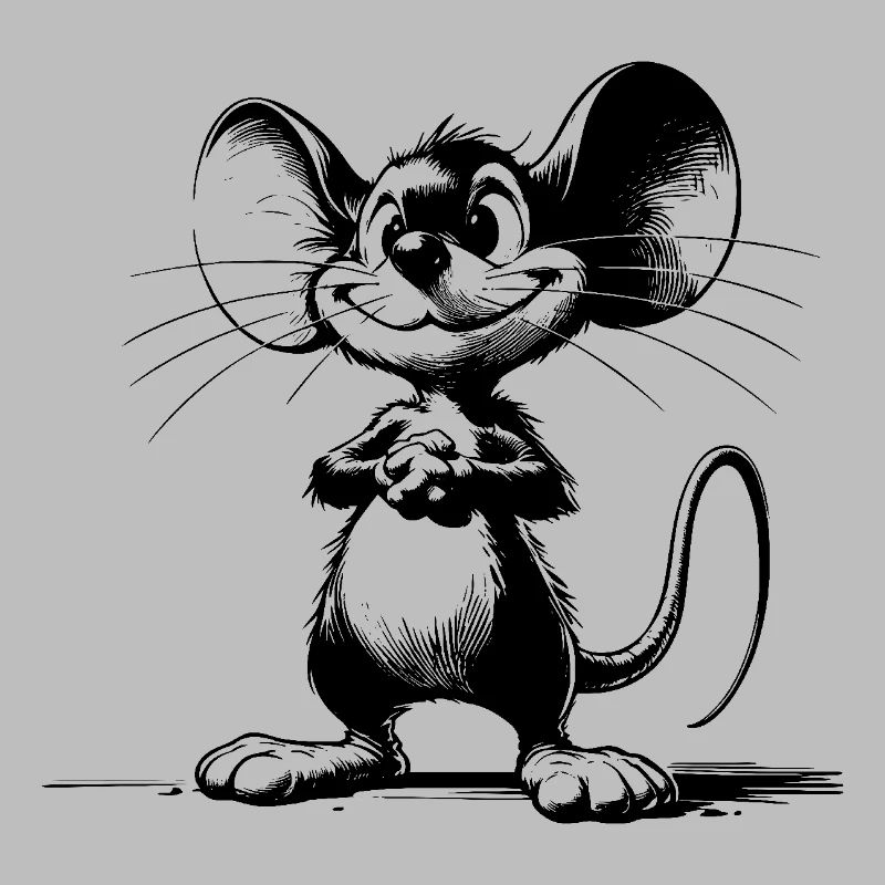Süsse Kinder Maus mit großen Augen und Ohren