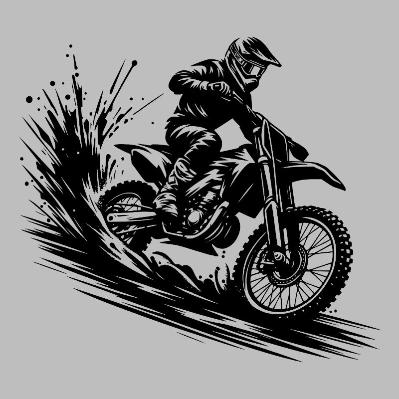 Dessin d’illustration de motocross énergique