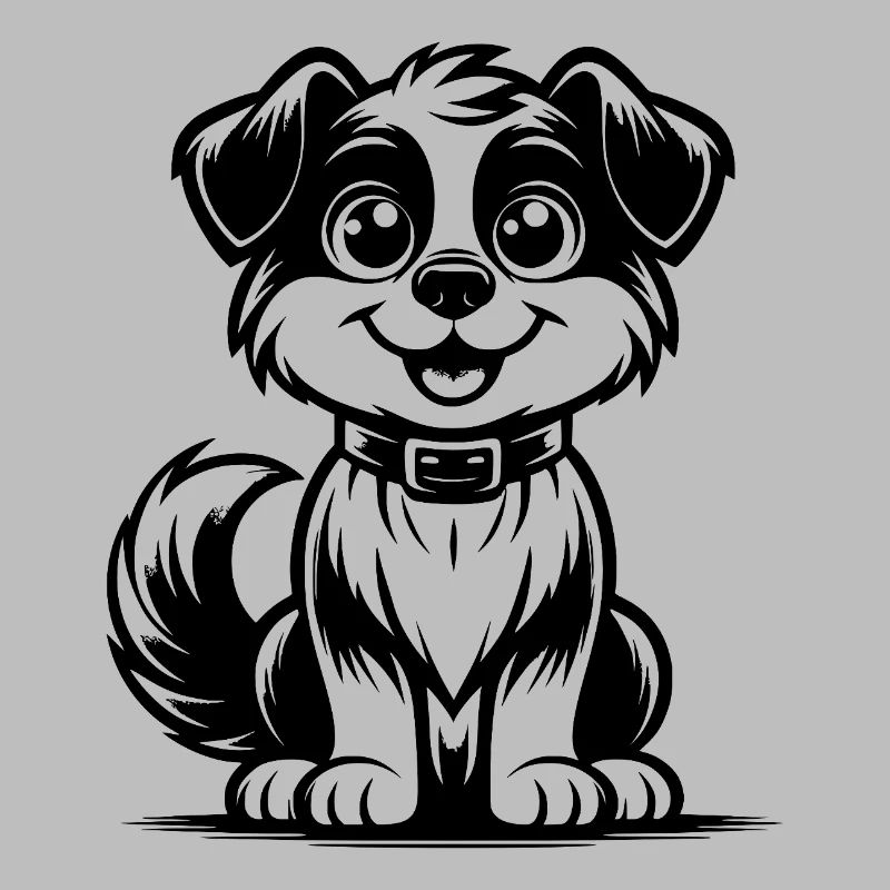 Happy four-legged friend with cute smile