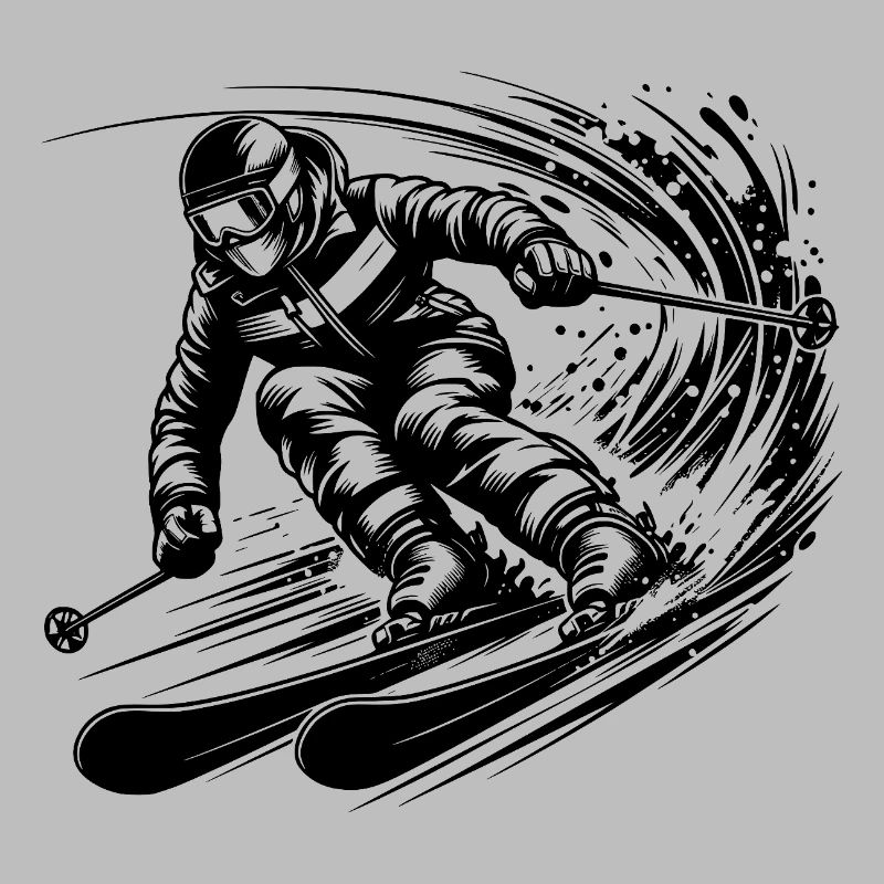 Skiing Competition Rivalry and sportsmanship