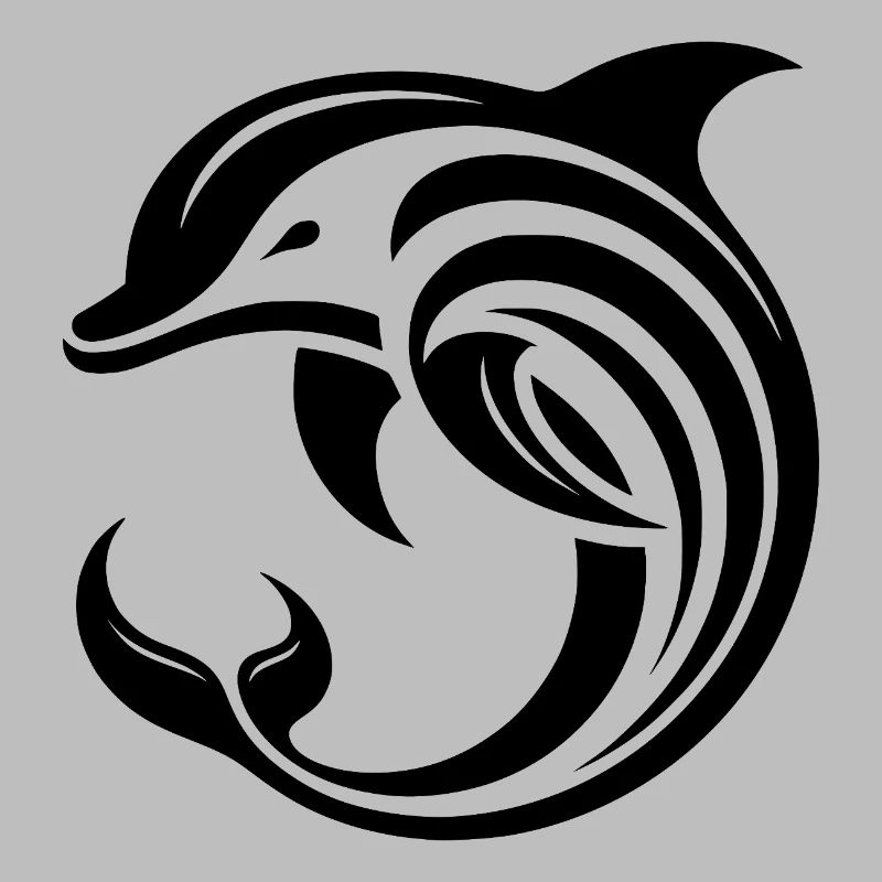 Eleganter Delfin Sprung mit stilisiertem Design