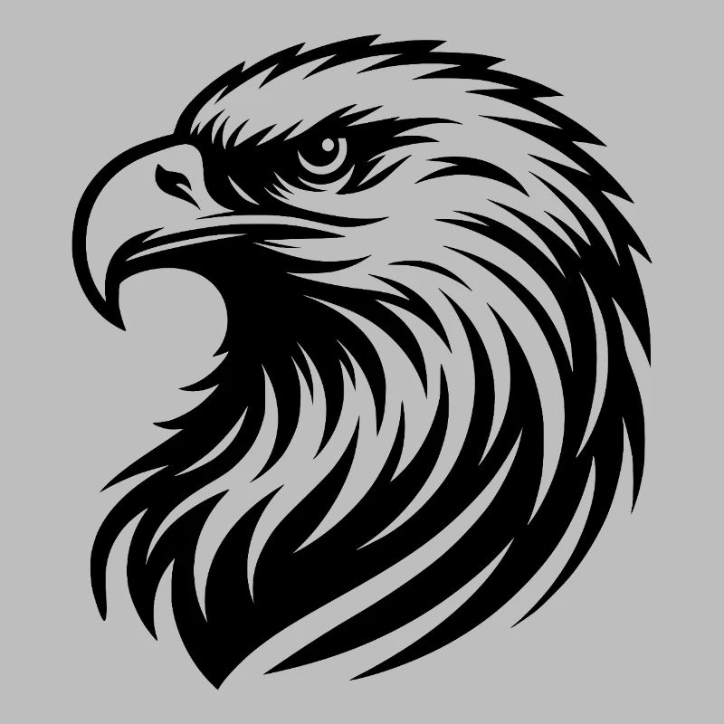 Majestueuse tête d’aigle aux lignes détaillées