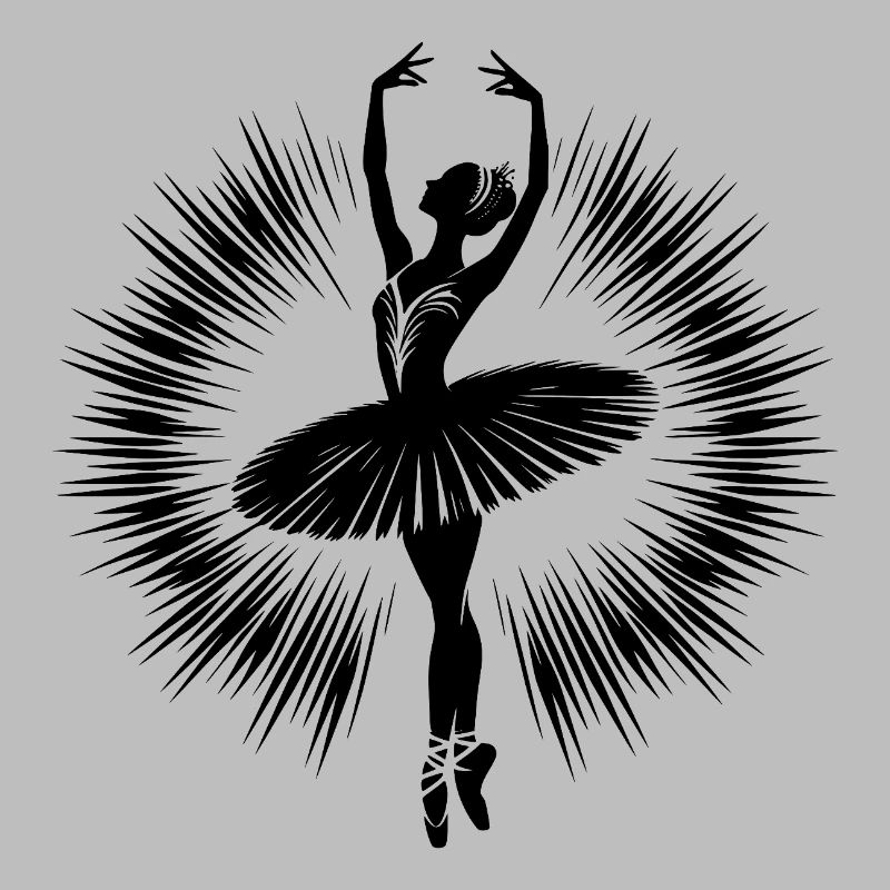 Silhouettenkunst elegante Ballerina im Spitzentanz