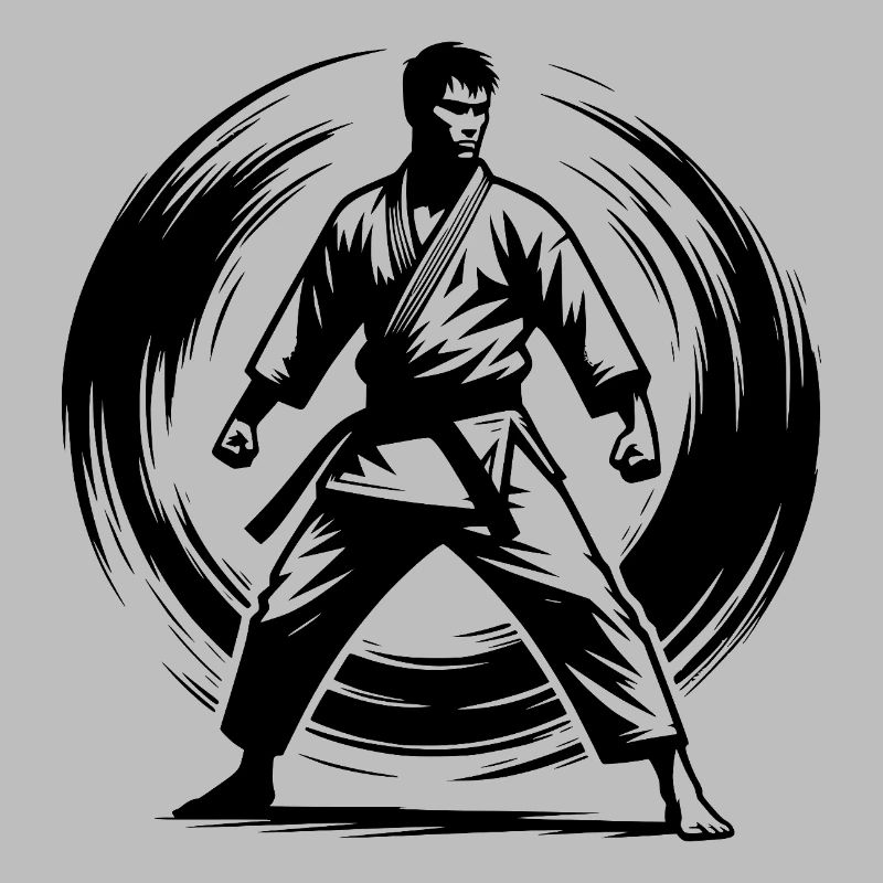 Karateka tradition with discipline and strength