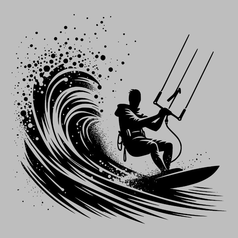 Sturm Wellen Reiter - Kite Surfing Splash Sport