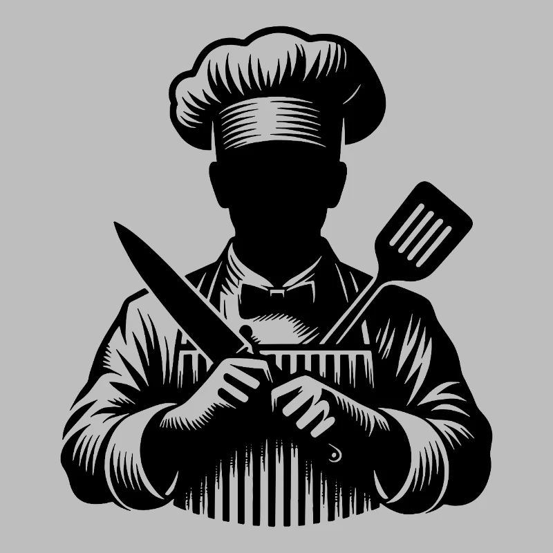 Hobby Chef and Chef Silhouette Portrait