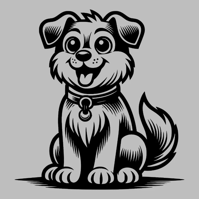 chien loyal comme illustration de dessin animé mignon