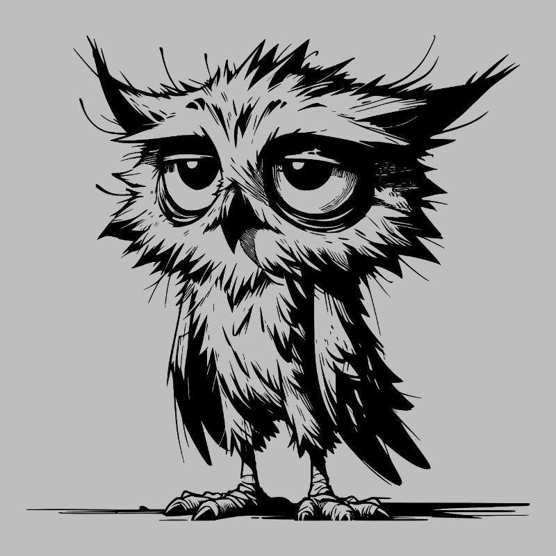 Hibou endormi et veilleuse de nuit