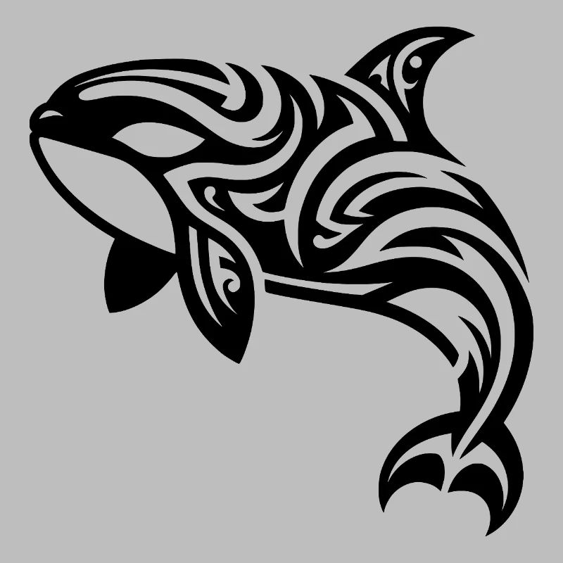 Style de tatouage tribal élégant Orca
