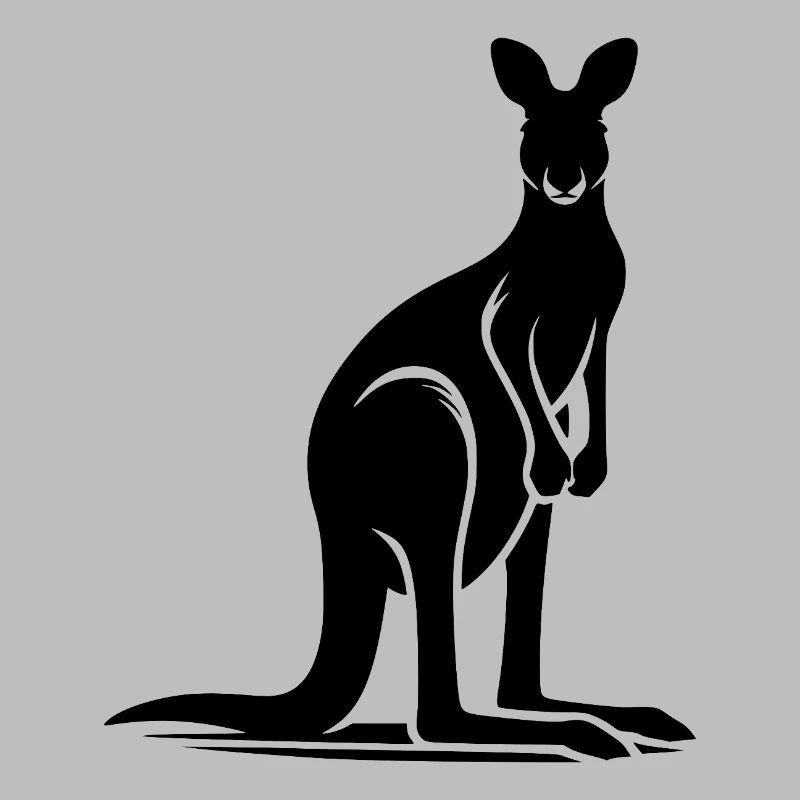 Elegante Känguru Beuteltiere Tiermotiv Silhouette