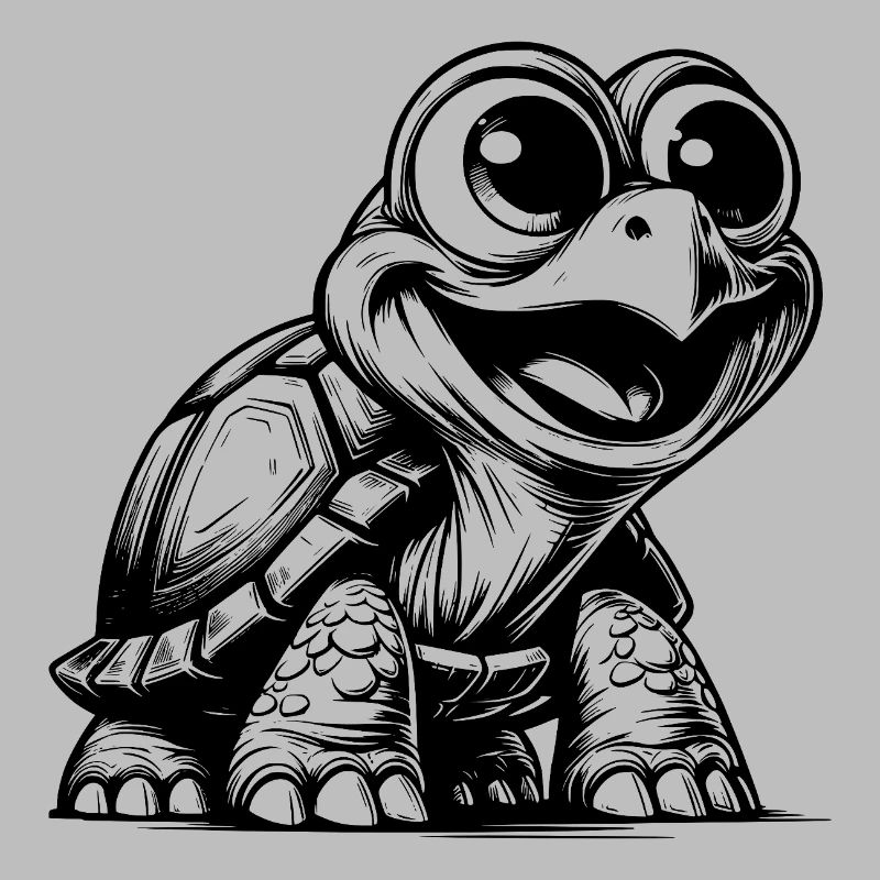 Lustige Kinder Schildkröten mit großen Augen