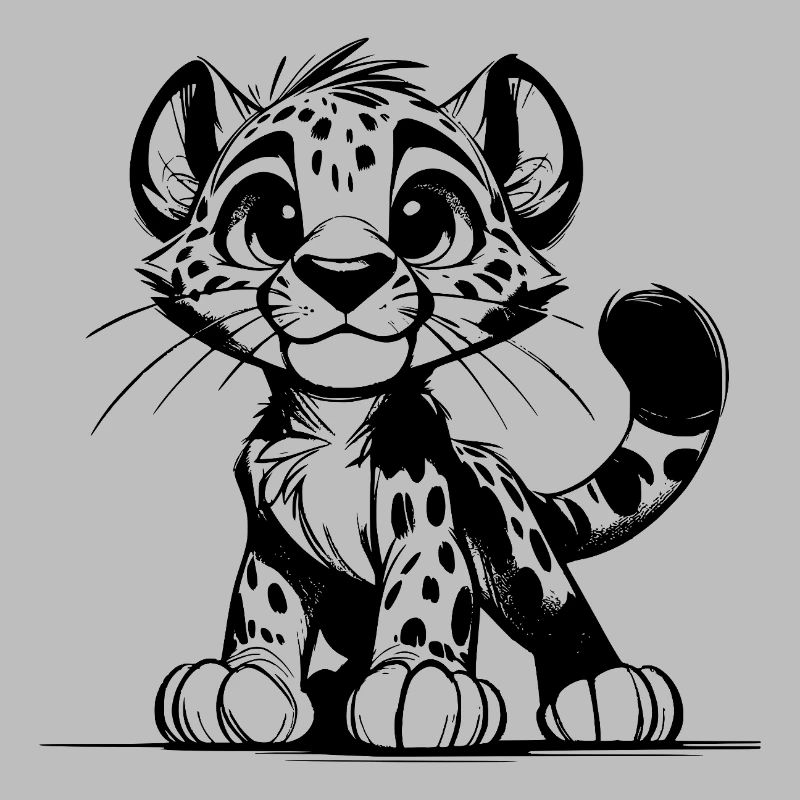 Süsser Leopard mit großen Augen und Schmuseblick