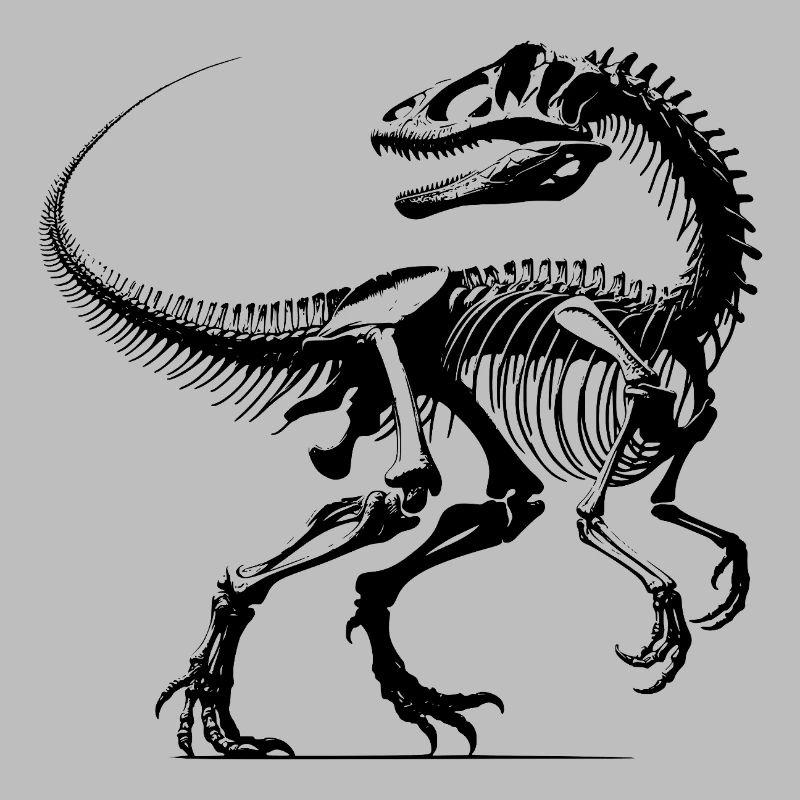 Os de dinosaure vieux, pas de peau, pas de problème