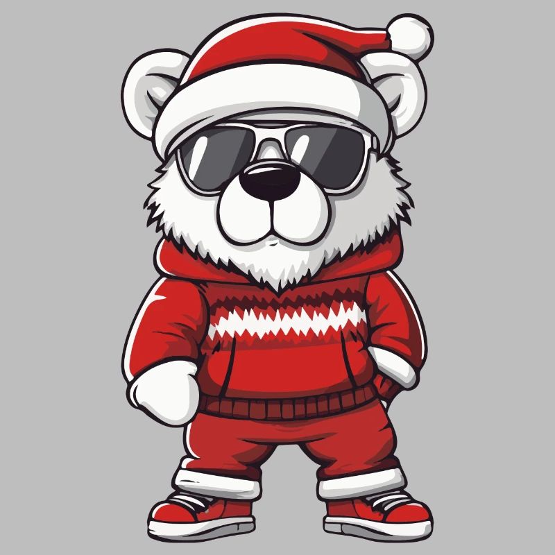 Polar Bear Christmas Comic Cool Polar Bear