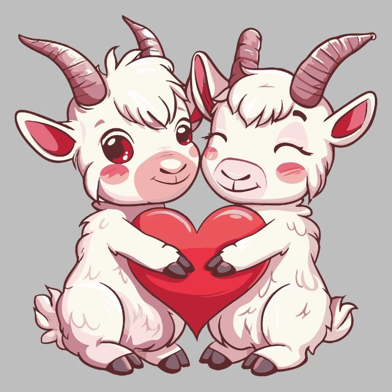 Ziege Herz Valentinstag