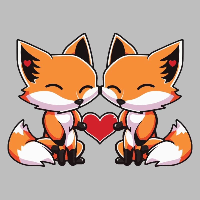 Fuchs Paar Valentinstag