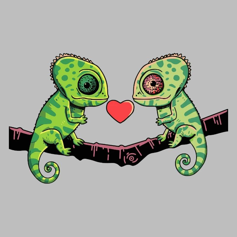 Chameleon Paar Valentinstag