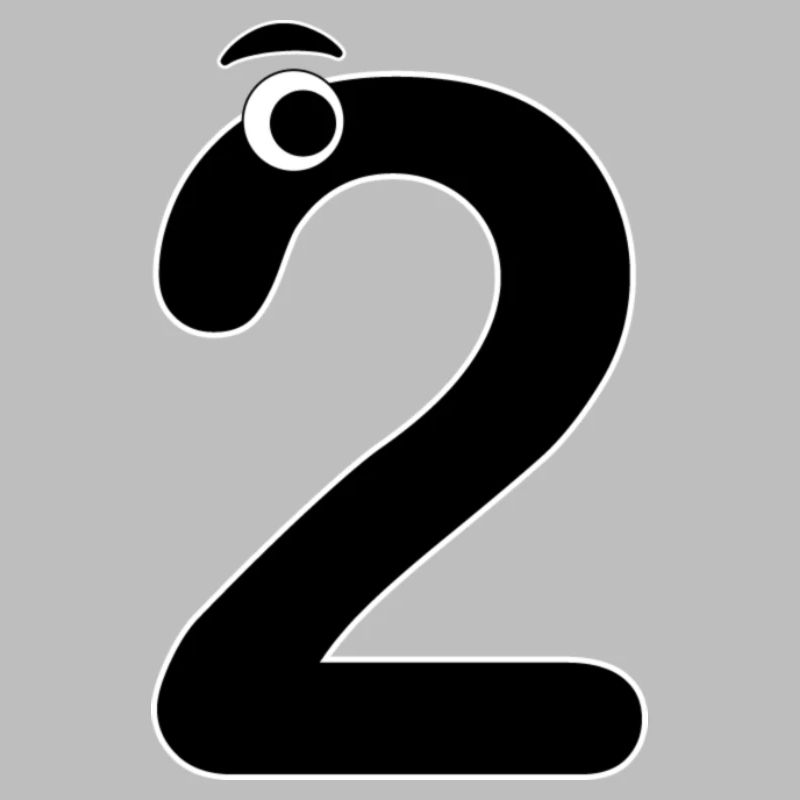 Number Two 2 Kids Birthday Learn Math