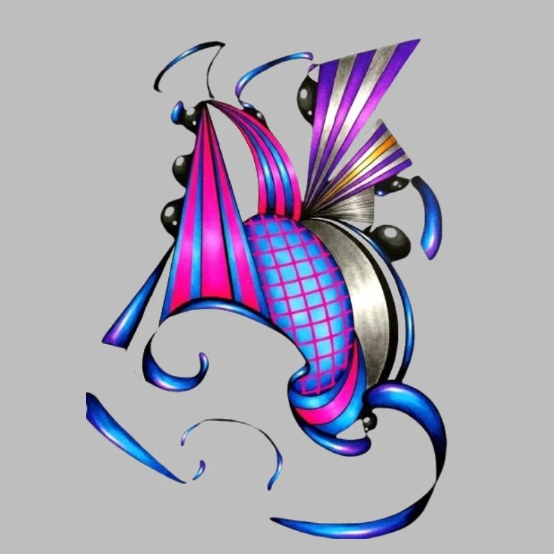 Spirale colorée et fan art