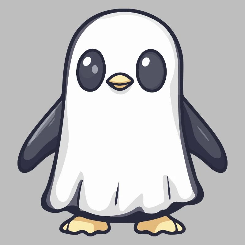 Penguin Halloween Funny Ghost