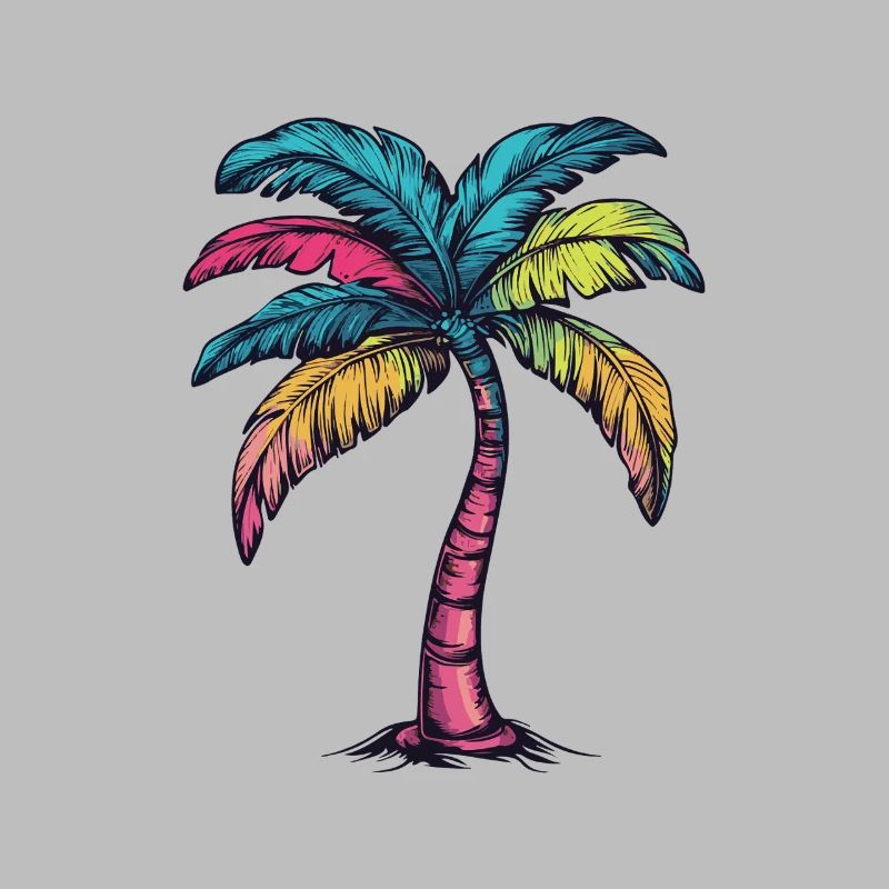 Palm Tree Multicolored
