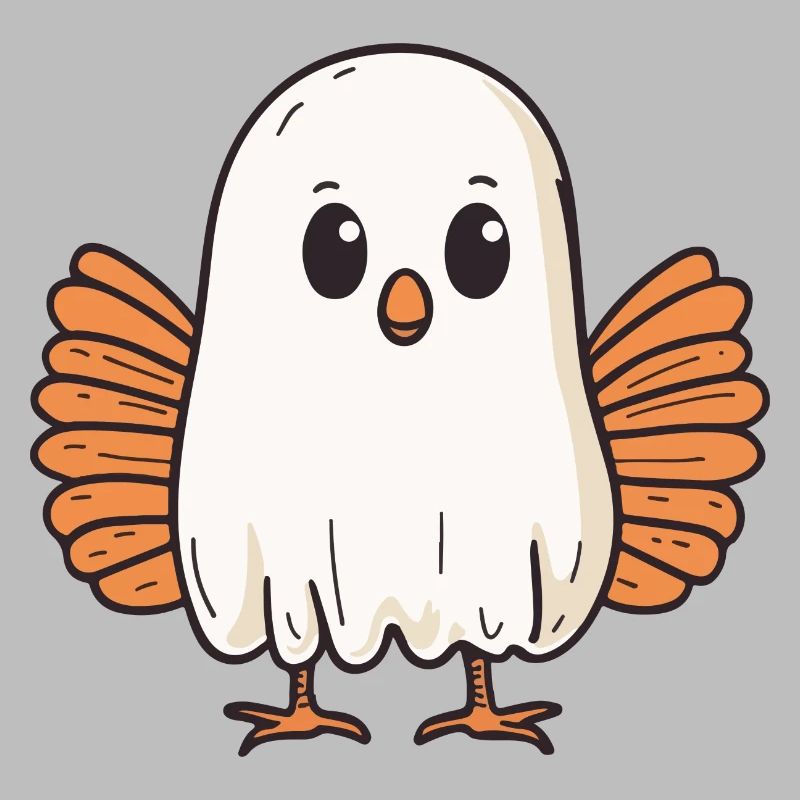 Turkey Halloween Funny Ghost