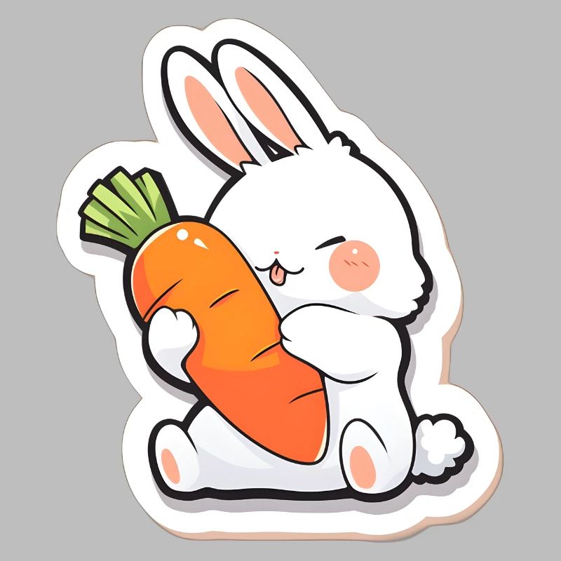 Playful bunny graffiti