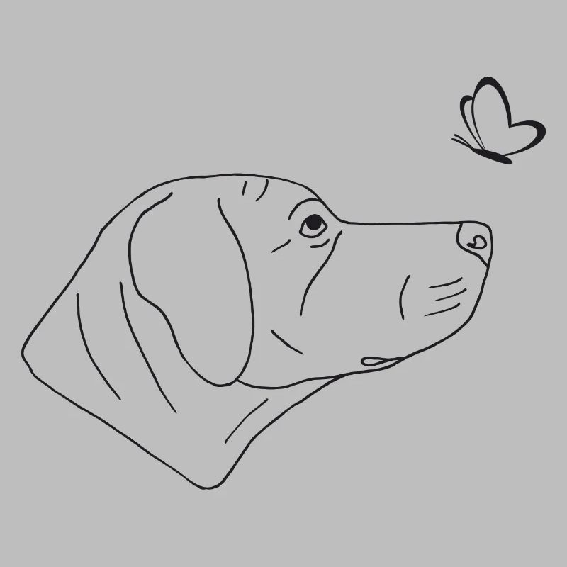 Rhodesian Ridgeback mit Schmetterling