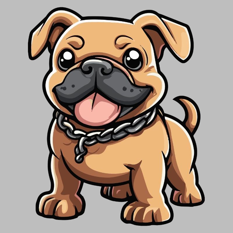 Bouledogue Chien Bande Dessinée Mignon
