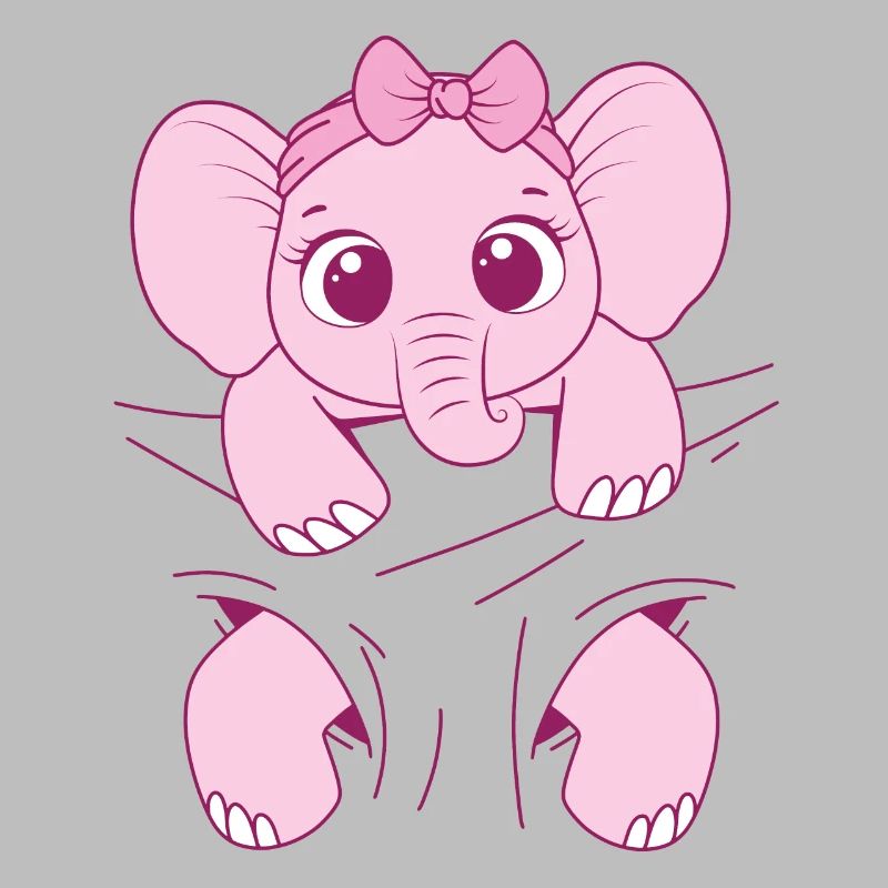 Bébé éléphant porter drôle rose bébé éléphant