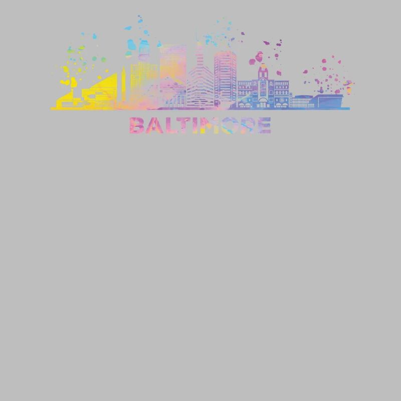 Baltimorean Aquarell Skyline Baltimore