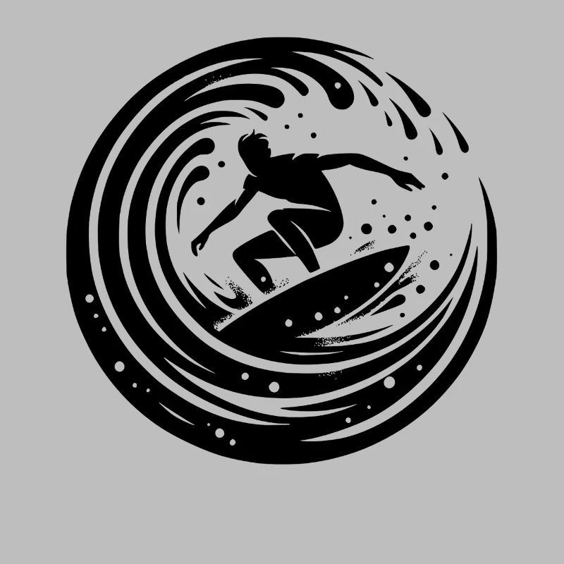 Cool surfer surfing in the wave