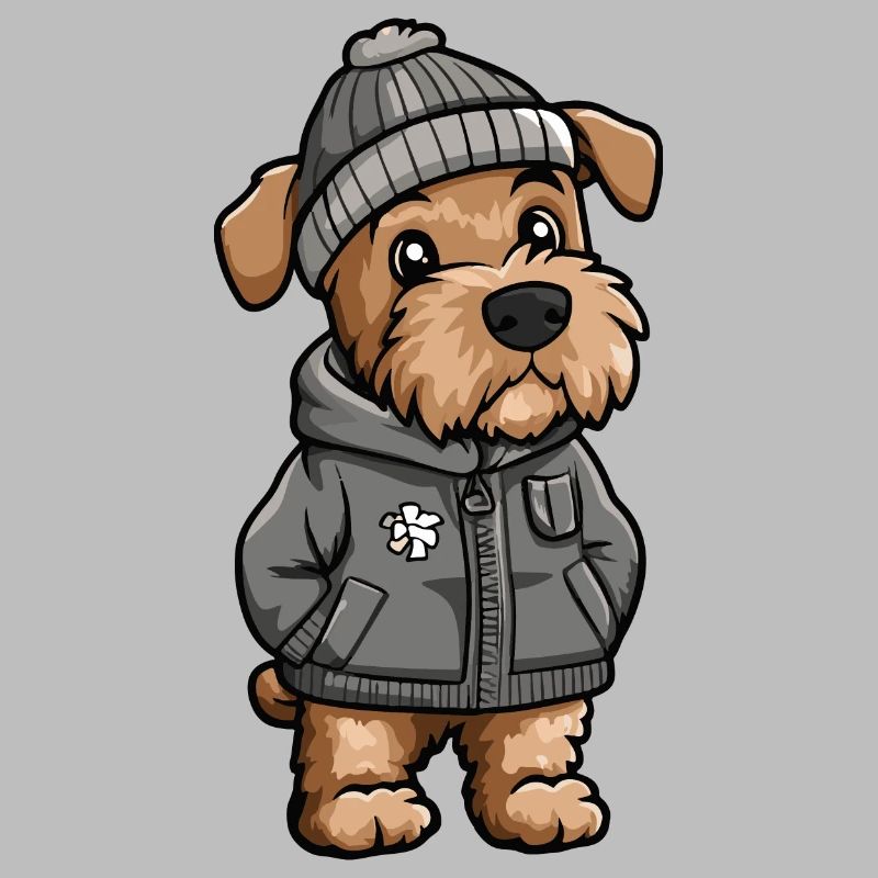 Airedale Terrier Dog Winter